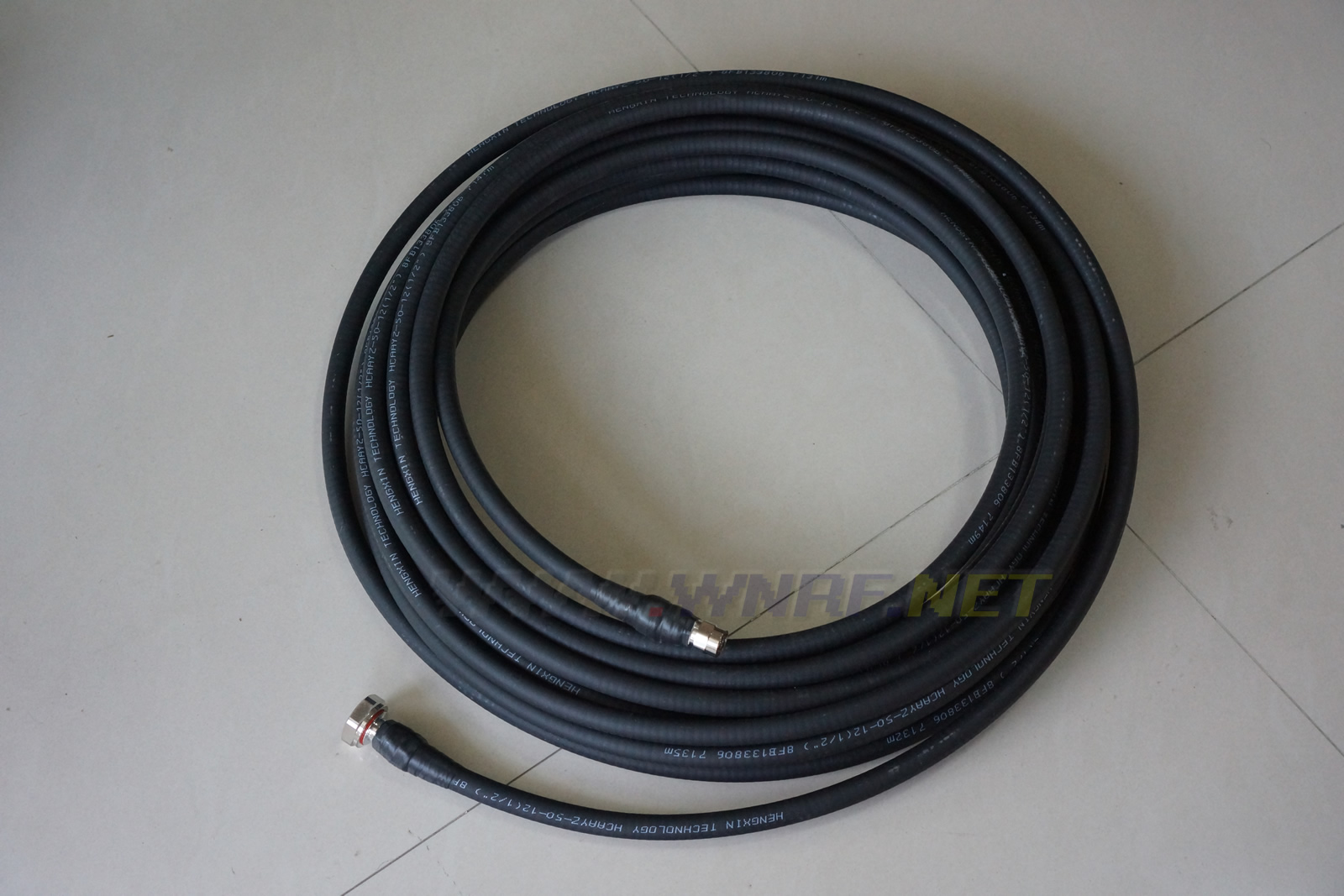 20 meters 1∕2＂50-12 coaxial cable with L16 N + L29 DIN connector - Click Image to Close