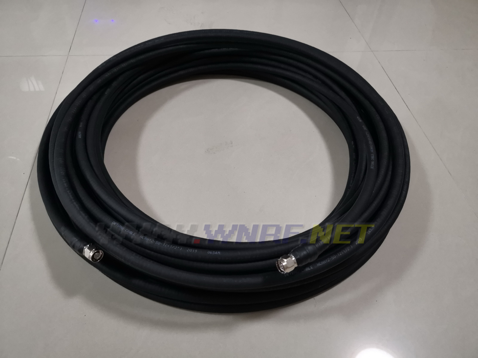 20 meters 1∕2＂50-12 coaxial cable with L16 NJ+NJ connector - Click Image to Close